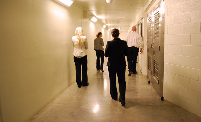 Image from monitoring visit of AVID team inside a prision unit